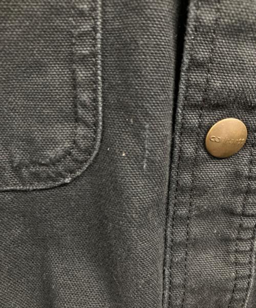 CarHartt（カーハート）CarHartt (カーハート) WEATHERED CANVAS SHIRTS JACKET ブラック サイズ:Lの古着・服飾アイテム