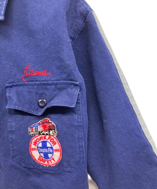 HOUSTON（ヒューストン）HOUSTON (ヒューストン) サンタフェモチーフジャケット ネイビー サイズ:LARGEの古着・服飾アイテム