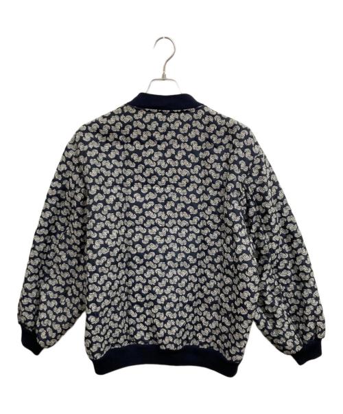 STELLA McCARTNEY（ステラマッカートニー）STELLA McCARTNEY (ステラマッカートニー) Floral Quilted Bomber Ribbed Trim Jacket ネイビー サイズ:36の古着・服飾アイテム