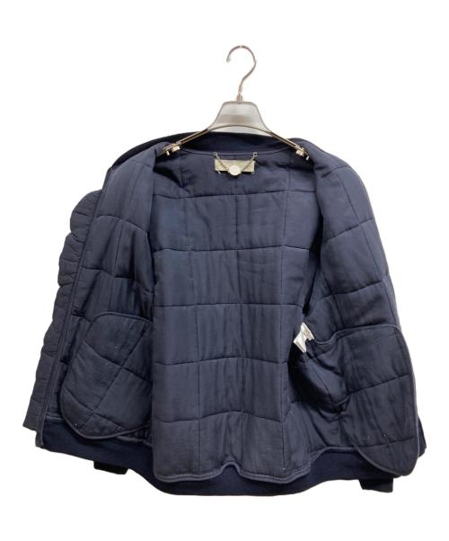 STELLA McCARTNEY（ステラマッカートニー）STELLA McCARTNEY (ステラマッカートニー) Floral Quilted Bomber Ribbed Trim Jacket ネイビー サイズ:36の古着・服飾アイテム