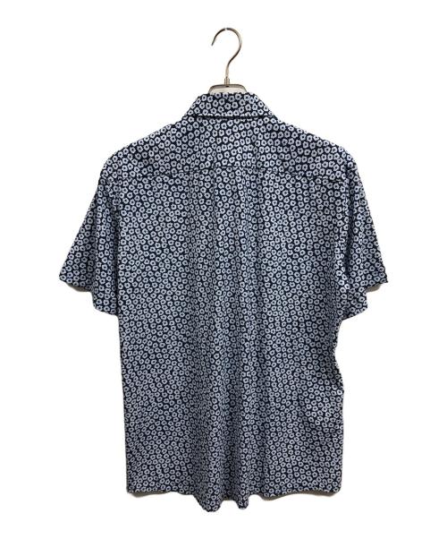 BOSS（ボス）BOSS (ボス) 総柄半袖シャツ ブルー サイズ:Lの古着・服飾アイテム