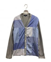 COMME des GARCONS HOMME（コムデギャルソン オム）の古着「再構築パッチワークカーディガン」｜ブルー