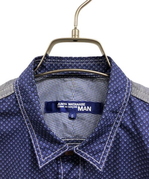 COMME des GARCONS JUNYA WATANABE MAN（コム デ ギャルソン ジュンヤ ワタナベ マン）COMME des GARCONS JUNYA WATANABE MAN (コム デ ギャルソン ジュンヤ ワタナベ マン) 半袖シャツ ネイビー サイズ:Sの古着・服飾アイテム