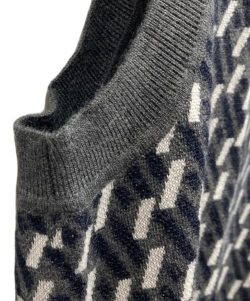 Paul Stuart（ポールスチュアート）Paul Stuart (ポールスチュアート) Vネックニット グレー サイズ:Lの古着・服飾アイテム