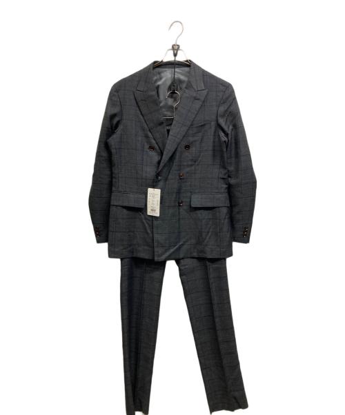 TAKEO KIKUCHI（タケオキクチ）TAKEO KIKUCHI (タケオキクチ) DORMEUIL SPORTEXストライプスーツ グレー サイズ:L 未使用品の古着・服飾アイテム