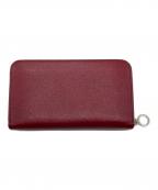 BVLGARIブルガリ）の古着「ラウンドファスナー財布」｜レッド