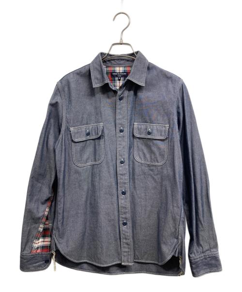 COMME des GARCONS HOMME（コムデギャルソン オム）COMME des GARCONS HOMME (コムデギャルソン オム) ドッキングシャツ インディゴ サイズ:Sの古着・服飾アイテム