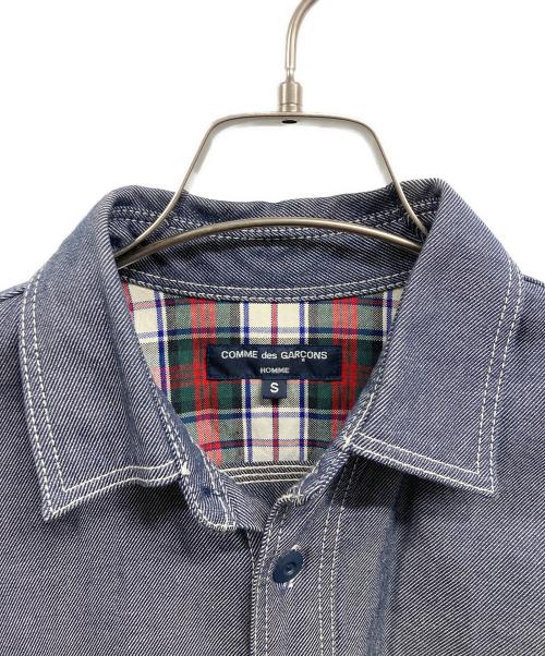 COMME des GARCONS HOMME（コムデギャルソン オム）COMME des GARCONS HOMME (コムデギャルソン オム) ドッキングシャツ インディゴ サイズ:Sの古着・服飾アイテム
