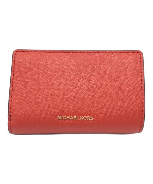 MICHAEL KORS（マイケル・コース）MICHAEL KORS (マイケル・コース) 2つ折り財布 レッドの古着・服飾アイテム
