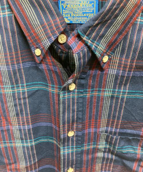 PENDLETON（ペンドルトン）PENDLETON (ペンドルトン) 70’s チェックウールシャツ ブルー サイズ:Mの古着・服飾アイテム