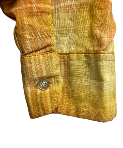 TOWN CRAFT（タウンクラフト）TOWN CRAFT (タウンクラフト) 60’s~ チェックシャツ イエロー サイズ:Mの古着・服飾アイテム