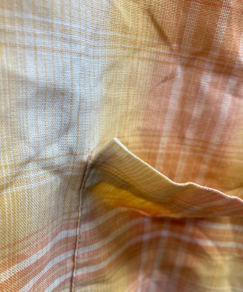 TOWN CRAFT（タウンクラフト）TOWN CRAFT (タウンクラフト) 60’s~ チェックシャツ イエロー サイズ:Mの古着・服飾アイテム