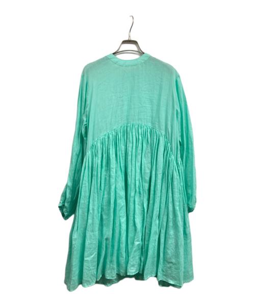BEARDSLEY（ビアズリー）BEARDSLEY (ビアズリー) リネンギャザーチュニック グリーン サイズ:Ｆの古着・服飾アイテム