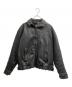 BEAMS（ビームス）の古着「ユーズド加工 レザー ジップブルゾン」｜ブラック