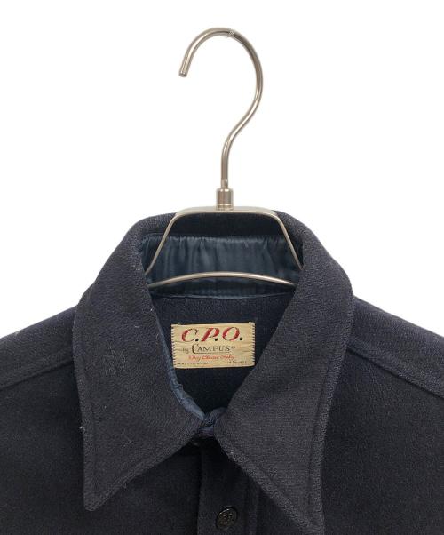 C.P.O by campus（シーピーオーバイキャンパス）C.P.O by campus (シーピーオーバイキャンパス) ウールシャツ ネイビー サイズ:14 1/2の古着・服飾アイテム