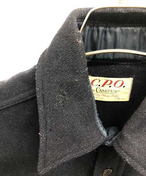 C.P.O by campus（シーピーオーバイキャンパス）C.P.O by campus (シーピーオーバイキャンパス) ウールシャツ ネイビー サイズ:14 1/2の古着・服飾アイテム