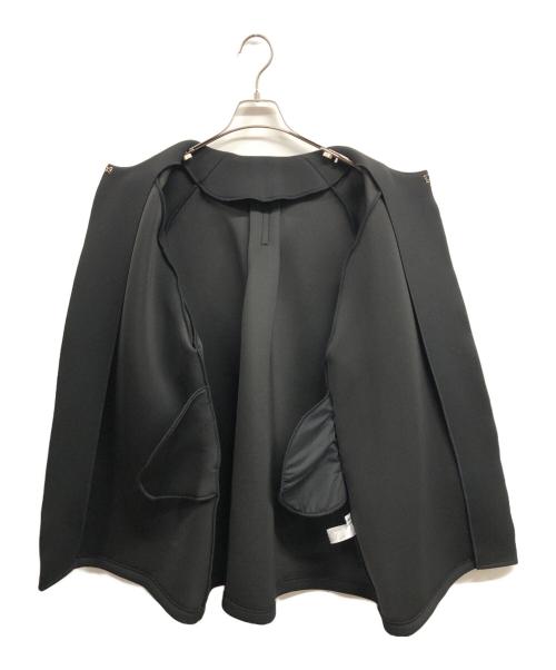 frene（フラーネ）Frene (フラーネ) 袖フレアパールボンディングコート ブラック サイズ:MLの古着・服飾アイテム