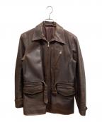 PAUL SMITHポールスミス）の古着「ホースレザージャケット」｜ブラウン
