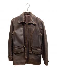 PAUL SMITH（ポールスミス）の古着「ホースレザージャケット」｜ブラウン