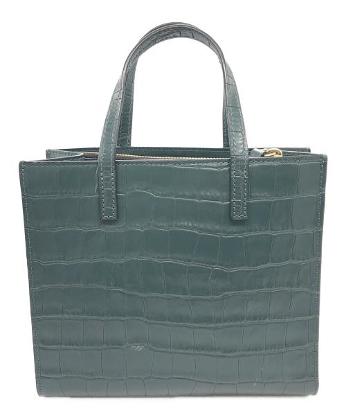 MARC JACOBS（マークジェイコブス）MARC JACOBS (マークジェイコブス) 型押しハンドバッグ グリーンの古着・服飾アイテム