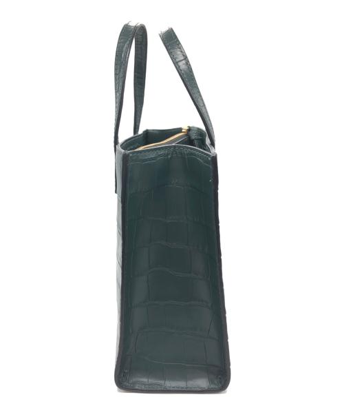 MARC JACOBS（マークジェイコブス）MARC JACOBS (マークジェイコブス) 型押しハンドバッグ グリーンの古着・服飾アイテム