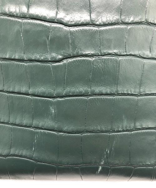 MARC JACOBS（マークジェイコブス）MARC JACOBS (マークジェイコブス) 型押しハンドバッグ グリーンの古着・服飾アイテム