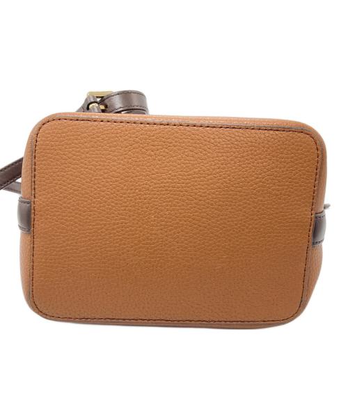 MICHAEL KORS（マイケル・コース）MICHAEL KORS (マイケル・コース) バケット レザーショルダーバッグ ブラウンの古着・服飾アイテム