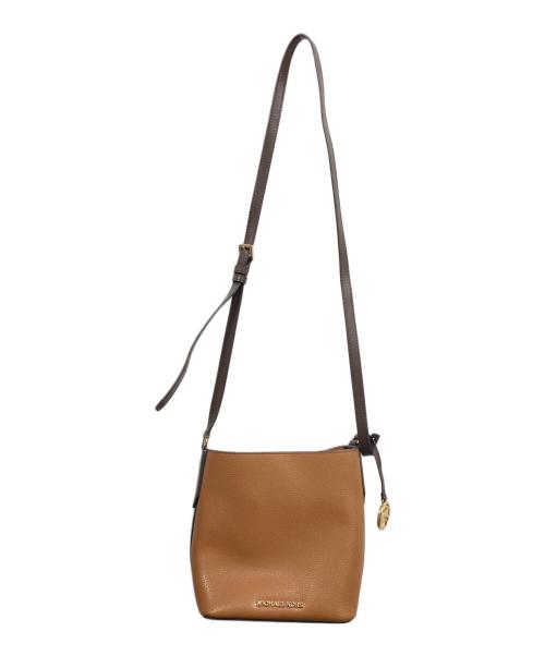 MICHAEL KORS（マイケル・コース）MICHAEL KORS (マイケル・コース) バケット レザーショルダーバッグ ブラウンの古着・服飾アイテム