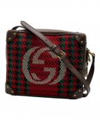 GUCCIグッチ）の古着「ショルダーバッグ」｜ブラウン×レッド
