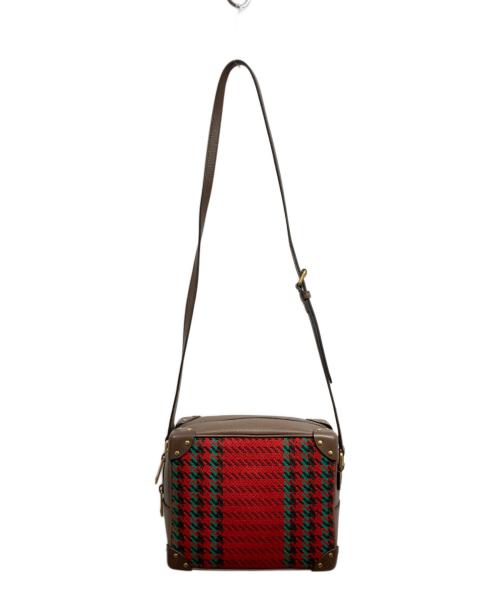 GUCCI（グッチ）GUCCI (グッチ) ショルダーバッグ ブラウン×レッドの古着・服飾アイテム