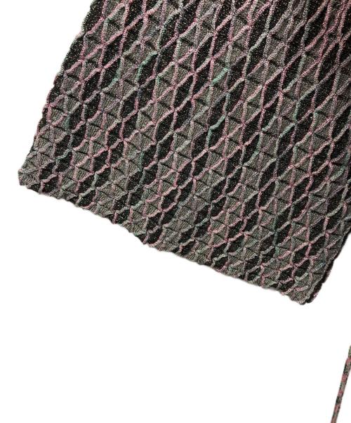 missoni（ミッソーニ）missoni (ミッソーニ) ニットワンピース グレー×ピンク サイズ:Mの古着・服飾アイテム