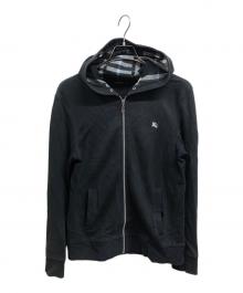 BURBERRY BLACK LABEL（バーバリーブラックレーベル）の古着「ジップパーカー」｜ブラック