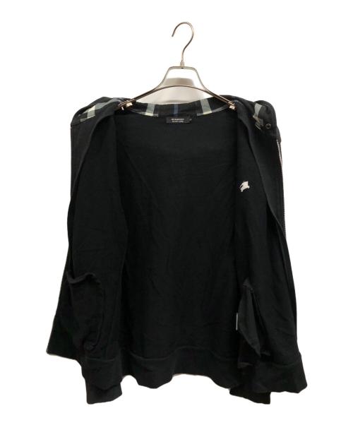 BURBERRY BLACK LABEL（バーバリーブラックレーベル）BURBERRY BLACK LABEL (バーバリーブラックレーベル) ジップパーカー ブラック サイズ:3の古着・服飾アイテム