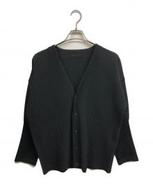 HOMME PLISSE ISSEY MIYAKE（オム プリッセ イッセイ ミヤケ）の古着「BASICS カーディガン」｜ブラック