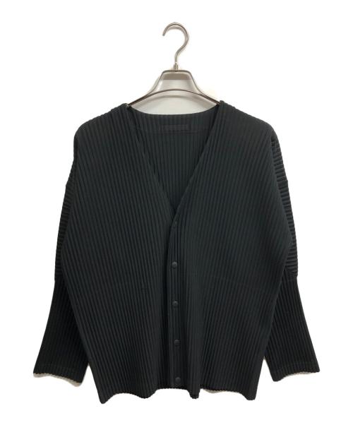 HOMME PLISSE ISSEY MIYAKE（オム プリッセ イッセイ ミヤケ）HOMME PLISSE ISSEY MIYAKE (オム プリッセ イッセイ ミヤケ) BASICS カーディガン ブラック サイズ:2の古着・服飾アイテム
