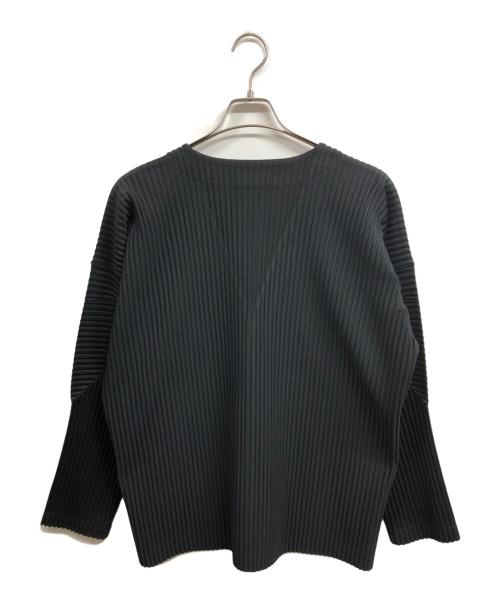 HOMME PLISSE ISSEY MIYAKE（オム プリッセ イッセイ ミヤケ）HOMME PLISSE ISSEY MIYAKE (オム プリッセ イッセイ ミヤケ) BASICS カーディガン ブラック サイズ:2の古着・服飾アイテム