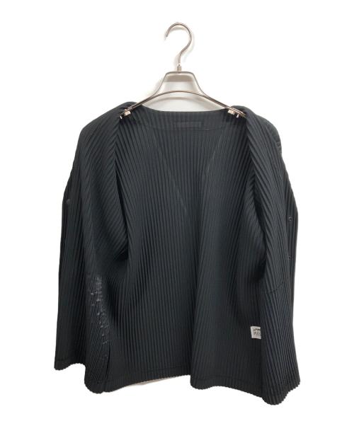 HOMME PLISSE ISSEY MIYAKE（オム プリッセ イッセイ ミヤケ）HOMME PLISSE ISSEY MIYAKE (オム プリッセ イッセイ ミヤケ) BASICS カーディガン ブラック サイズ:2の古着・服飾アイテム
