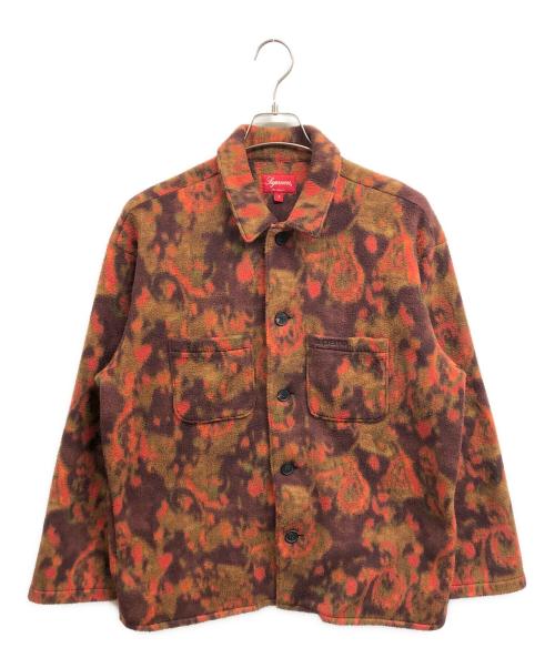 SUPREME（シュプリーム）Supreme (シュプリーム) Paisley Fleece Shirt ブラウン×レッド サイズ:Sの古着・服飾アイテム