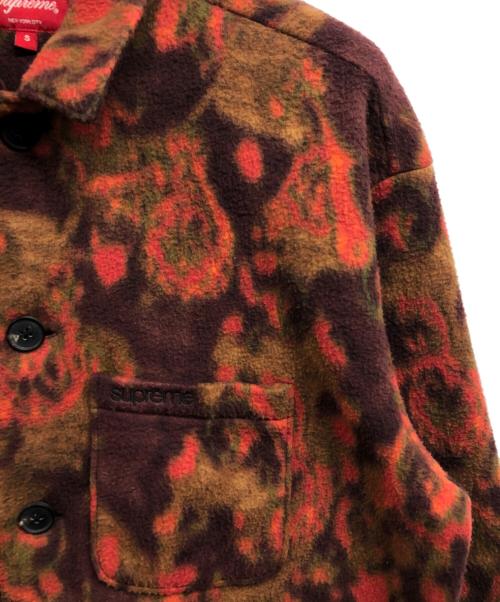 SUPREME（シュプリーム）Supreme (シュプリーム) Paisley Fleece Shirt ブラウン×レッド サイズ:Sの古着・服飾アイテム