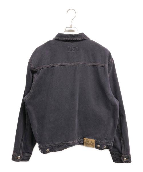 stussy（ステューシー）stussy (ステューシー) Denim Zip Work Jacket パープル サイズ:Lの古着・服飾アイテム