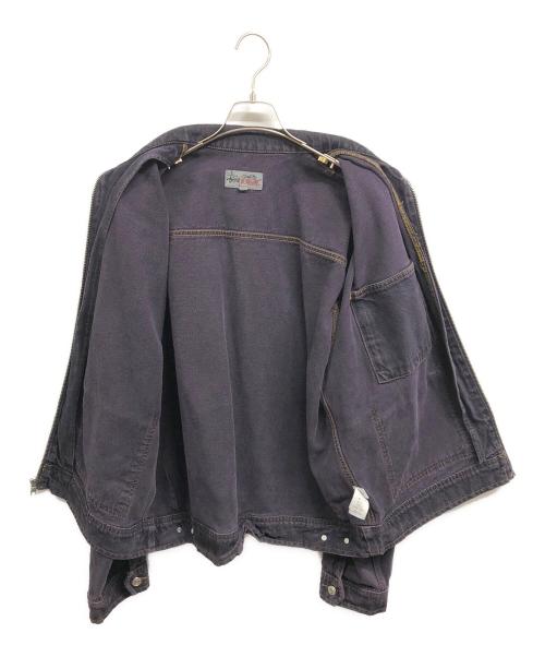 stussy（ステューシー）stussy (ステューシー) Denim Zip Work Jacket パープル サイズ:Lの古着・服飾アイテム