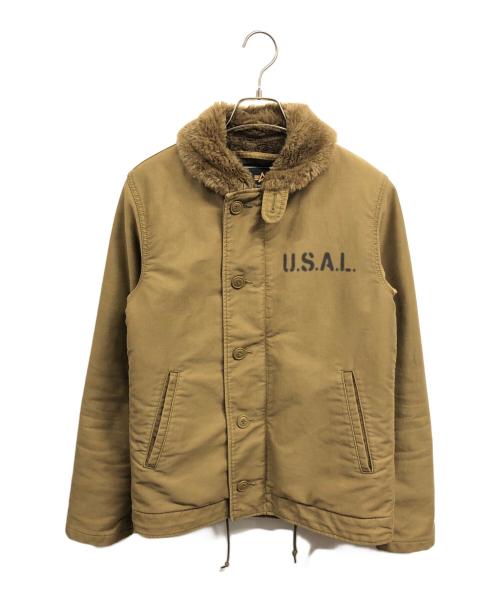 ALPHA（アルファ）ALPHA (アルファ) N-1デッキジャケット ベージュ サイズ:Sの古着・服飾アイテム