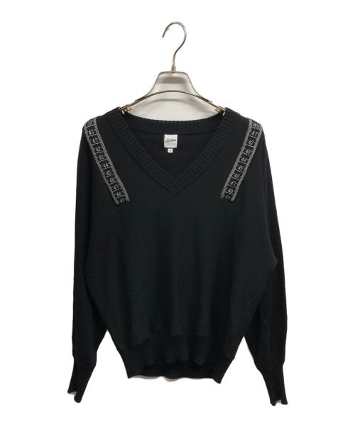 Jean Paul GAULTIER（ジャンポールゴルチェ）Jean Paul GAULTIER (ジャンポールゴルチェ) Vネックニット ブラック サイズ:40の古着・服飾アイテム