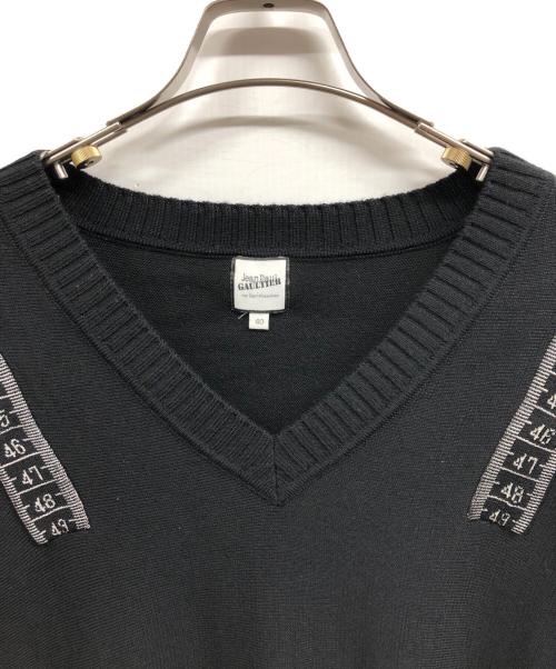 Jean Paul GAULTIER（ジャンポールゴルチェ）Jean Paul GAULTIER (ジャンポールゴルチェ) Vネックニット ブラック サイズ:40の古着・服飾アイテム