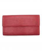 LOUIS VUITTONルイ ヴィトン）の古着「エピ ポシェットポルトモネ クレディ/長財布」｜レッド