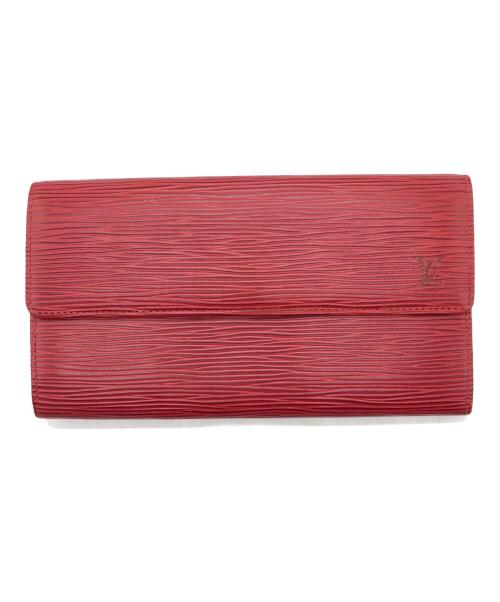 LOUIS VUITTON（ルイ ヴィトン）LOUIS VUITTON (ルイ ヴィトン) エピ ポシェットポルトモネ クレディ/長財布 レッドの古着・服飾アイテム