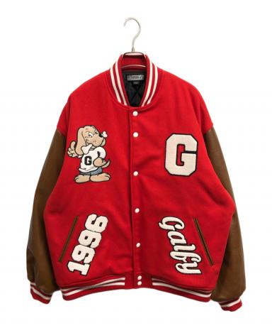 中古・古着通販】GALFY (ガルフィー) スタジャン レッド×ブラウン