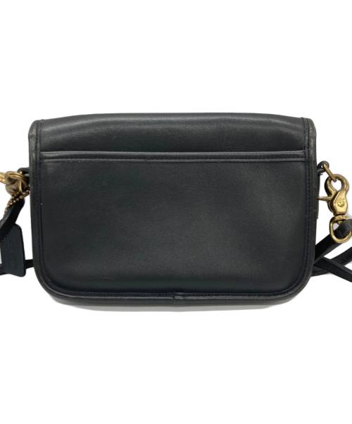 COACH（コーチ）COACH (コーチ) レザーショルダーバッグ ブラックの古着・服飾アイテム