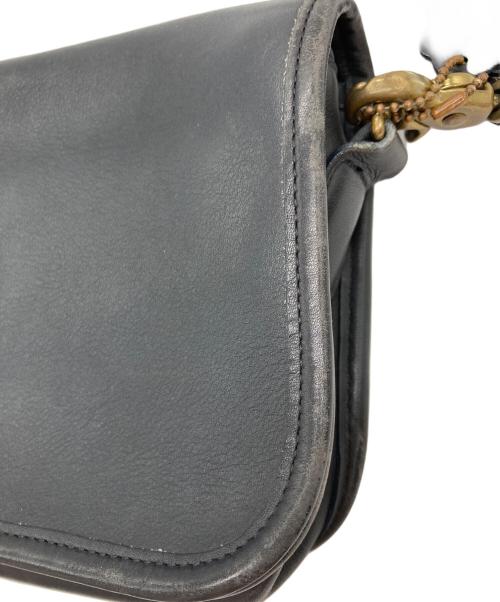 COACH（コーチ）COACH (コーチ) レザーショルダーバッグ ブラックの古着・服飾アイテム