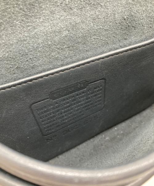 COACH（コーチ）COACH (コーチ) レザーショルダーバッグ ブラックの古着・服飾アイテム